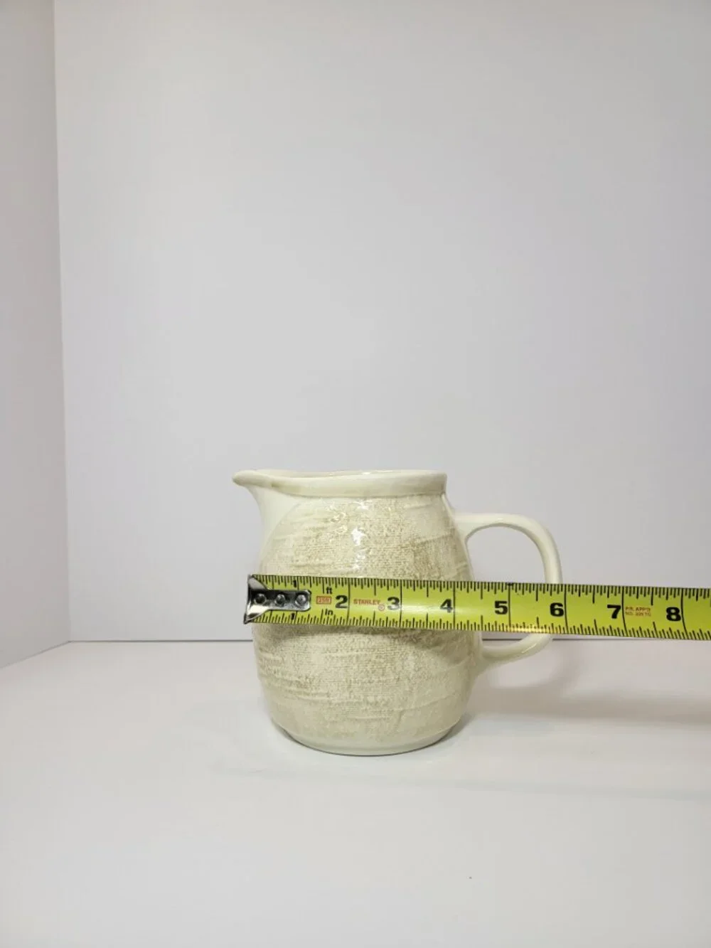 Vintage Stangl Pottery‎ Texture Ware Pitcher. Mid Century Burlap Milk Jug